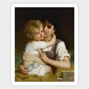 Maternal Affection by Emile Munier Sticker